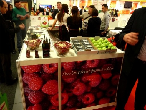 Organizing the presentation at the stand Fruit Logistica Fair in Berlin 2012